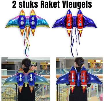 Allernieuwste.nl® 2 STUKS Opblaasbare RAKET Vleugels - 106 x 75 cm