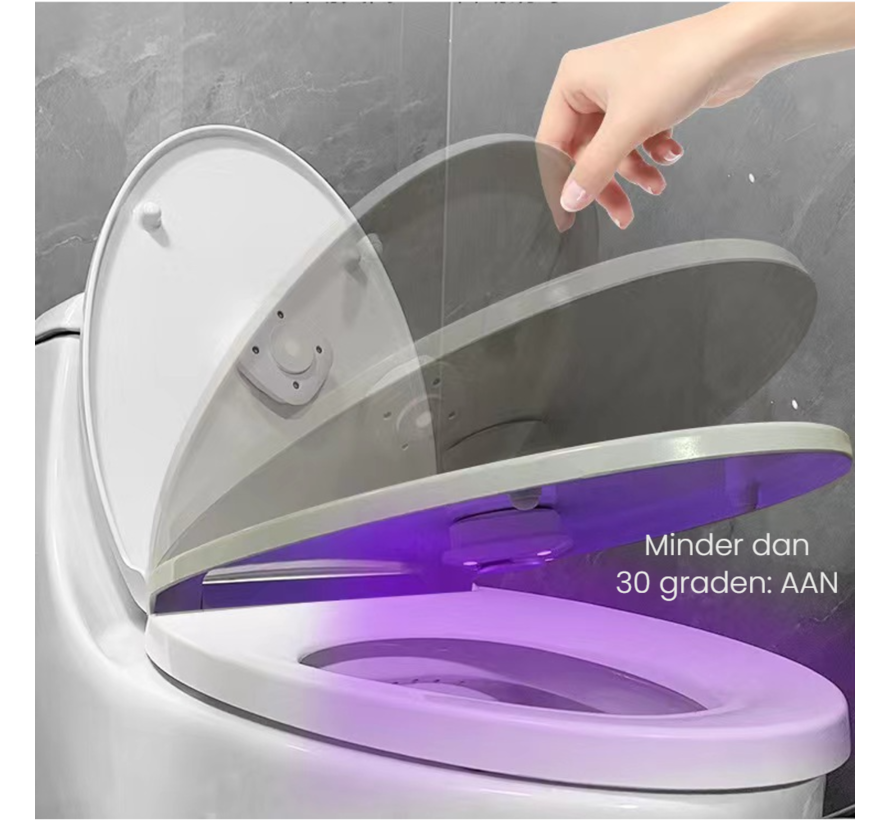 Allernieuwste.nl® UV Toilet Sterilisator WC Desinfectie - 99.9% Anti Bacterie - Schoon Fris Steriel - Ultraviolette Sterilisatie met 4x Aroma Therapie