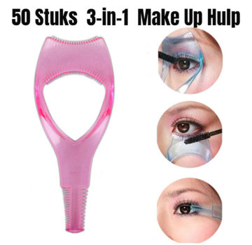 LaGloss® Partij 3-in-1 Mascara Wimper Eyeliner Makeup Hulp - 50 stuks - Kleur Rose