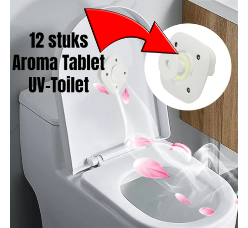 Allernieuwste.nl® Allernieuwste.nl® 12 Stuks Aroma Tabletten voor UV Toilet Sterilisator WC Desinfectie - 99.9% Anti Bacterie - Schoon Fris Steriel - Ultraviolette Sterilisatie - 12x Aroma Therapie