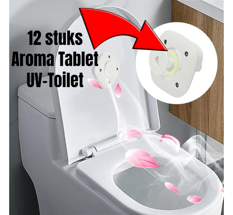 Allernieuwste.nl® 12 Stuks Aroma Tabletten voor UV Toilet Sterilisator WC Desinfectie - 99.9% Anti Bacterie - Schoon Fris Steriel - Ultraviolette Sterilisatie - 12x Aroma Therapie