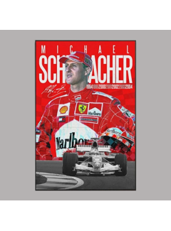 Allernieuwste.nl® Canvas Michael Schumacher Formule 1 Coureur - 50 x 70 cm