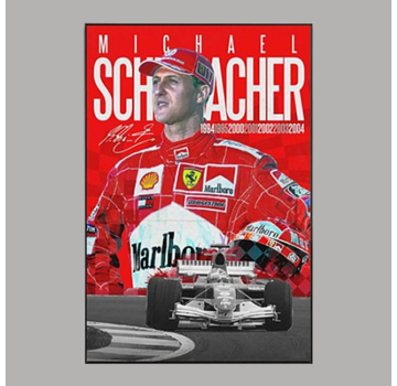 Allernieuwste.nl® Canvas Michael Schumacher Formule 1 Coureur - 50 x 70 cm