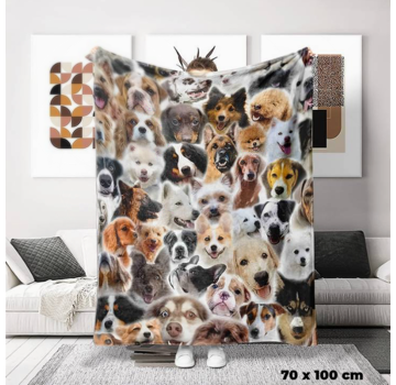 Allernieuwste.nl® Honden Flanel Fleece Deken -  70 x 100 cm