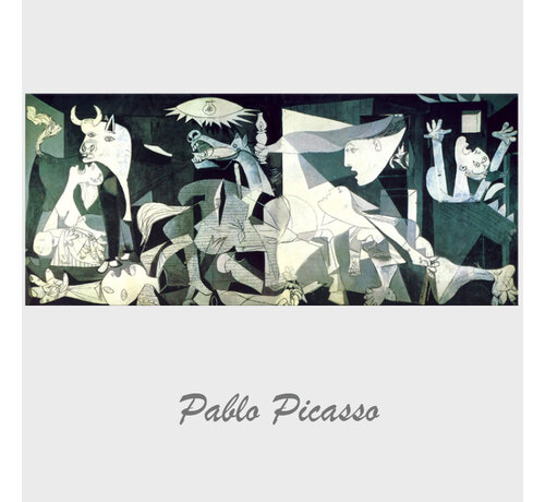 Allernieuwste.nl® Allernieuwste.nl® Canvas Schilderij Pablo Picasso: Guernica - Kunst - Poster - Reproductie - Kubisme - 40 x 90 cm - Kleur
