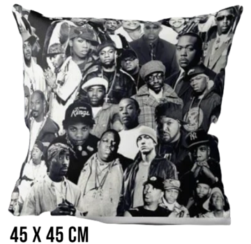 Allernieuwste.nl® Kussenhoes Hip Hop Legends - 45 x 45 cm