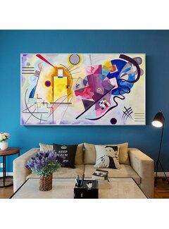Allernieuwste.nl® Canvas Schilderij Wassily Kandinsky YELLOW RED AND BLUE - 60 x 90 cm