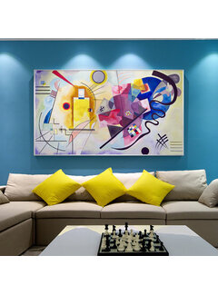 Allernieuwste.nl® Canvas Schilderij Wassily Kandinsky YELLOW RED AND BLUE - 60 x 80 cm
