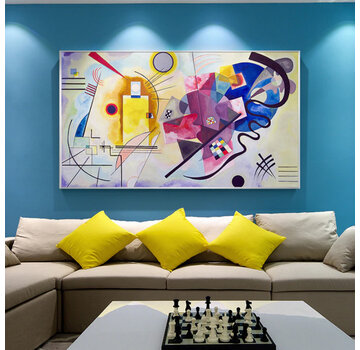 Allernieuwste.nl® Canvas Schilderij Wassily Kandinsky YELLOW RED AND BLUE - 60 x 80 cm