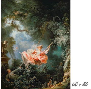 Allernieuwste.nl® Canvas Schilderij De schommel van Jean-HonorÃ© Fragonard - 60 x 80 cm