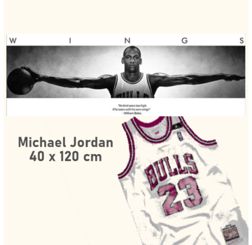 Allernieuwste.nl® Canvas Schilderij 5-luik Michael Jordan Wings - 80 x 150 cm