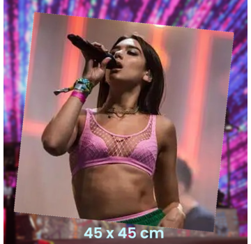 Allernieuwste.nl® Kussenhoes Dua Lipa - 45 x 45 cm