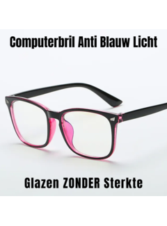 Allernieuwste.nl® Vierkante Unisex Anti Blauw Licht Computerbril - Anti BlueLight