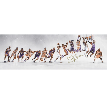 Allernieuwste.nl® Canvas Schilderij Basketbal Toppers in Actie - 40 x 120 cm