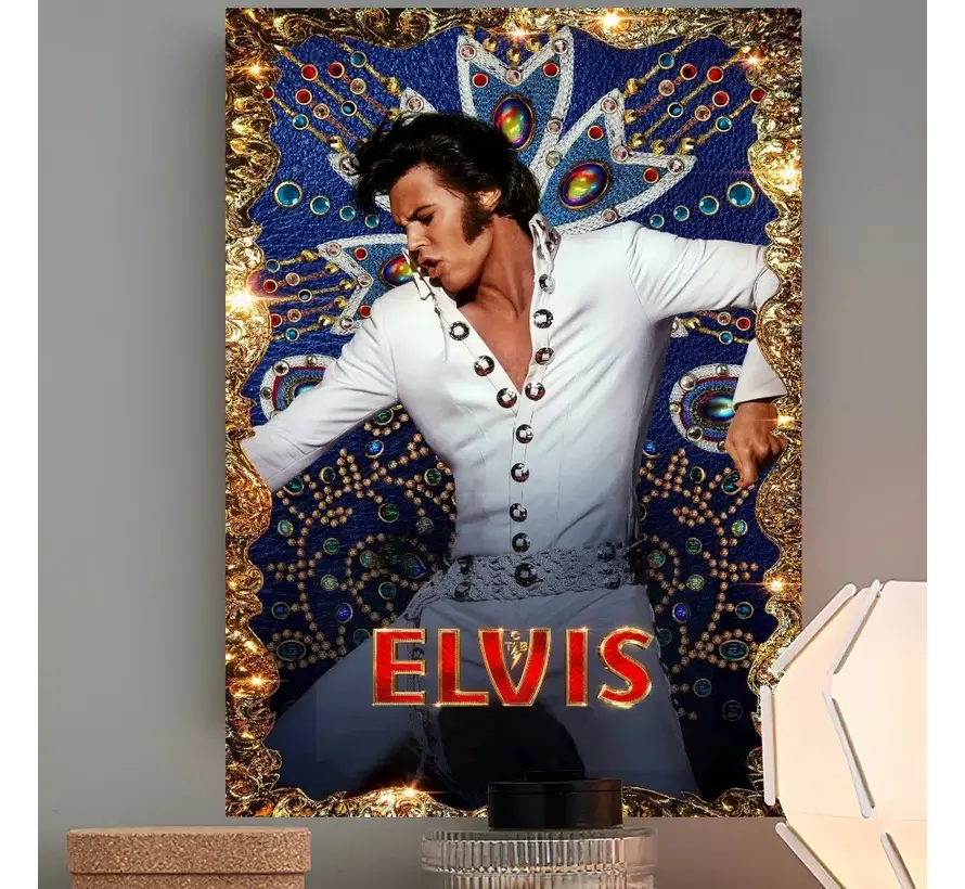 Allernieuwste.nl® Canvas Schilderij 2022 Elvis Film 1 - Poster - Elvis Presley - 50 x 70 cm - Kleur