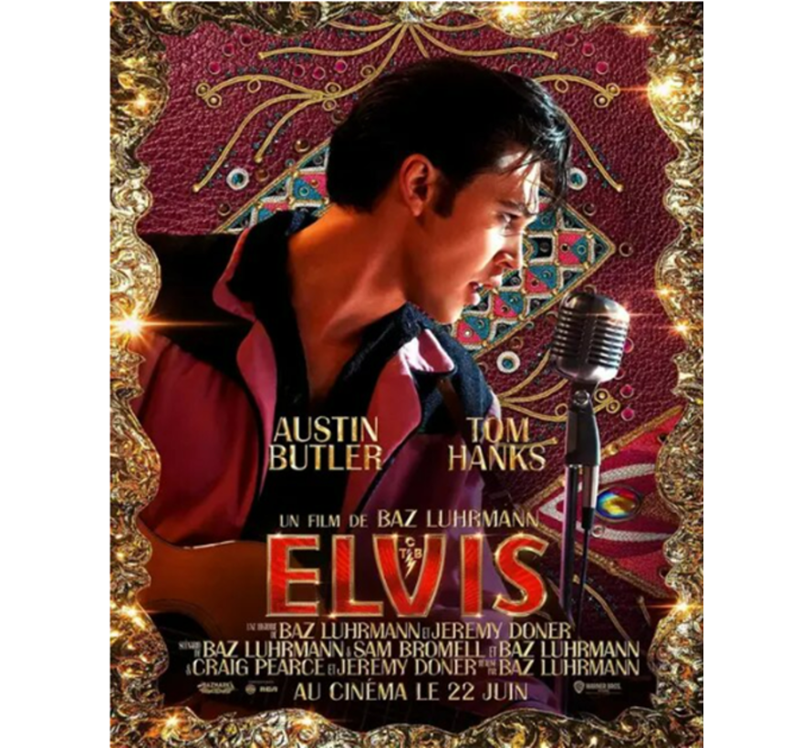 Allernieuwste.nl® Canvas Schilderij 2022 Elvis Film 2 - Poster - Elvis Presley - 50 x 70 cm - Kleur