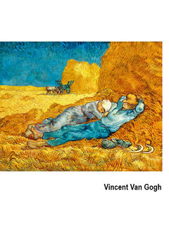 Allernieuwste.nl® Canvas Schilderij Vincent Van Gogh: RUST VAN HET WERK  - 50 x 70 cm