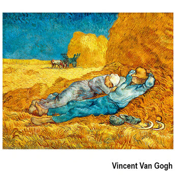 Allernieuwste.nl® Canvas Schilderij Vincent Van Gogh: RUST VAN HET WERK  - 50 x 70 cm