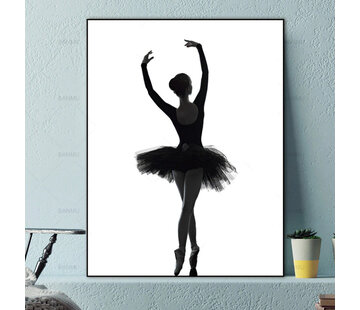 Allernieuwste.nl® Canvas Schilderij BALLERINA - 50 x 70 cm