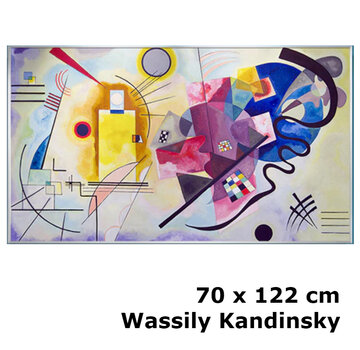 Allernieuwste.nl® Canvas Schilderij Wassily Kandinsky YELLOW RED AND BLUE - 70 x 122 cm