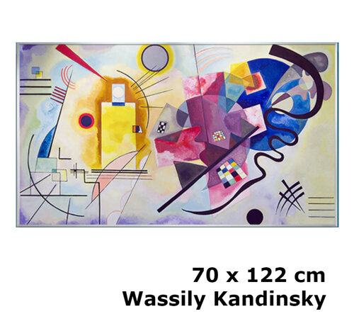 Allernieuwste.nl® Allernieuwste.nl® Canvas Schilderij * Wassily Kandinsky YELLOW RED AND BLUE * - Moderne Kunst aan je Muur - Grote Replica - Kleur - 75 x 120 cm