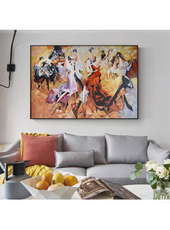 Allernieuwste.nl® Canvas Schilderij Abstracte Sexy Carnaval Party - 100 x 70 cm