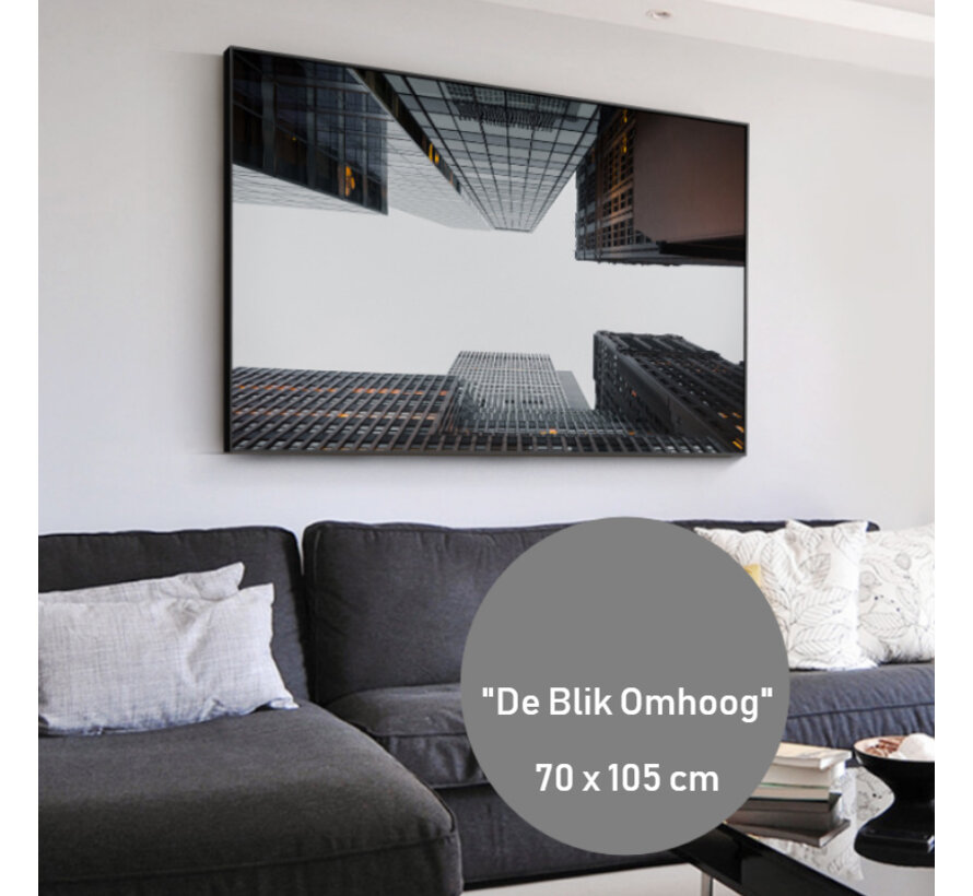 Allernieuwste.nl® Canvas Schilderij * De Blik Omhoog * - Kunst aan je Muur - Groot Formaat - Realistisch Abstract - Kleur - 70 x 105 cm