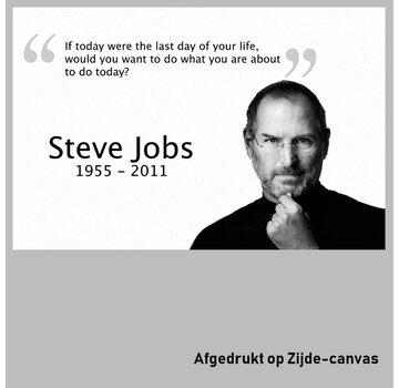 Allernieuwste.nl® Canvas Schilderij Steve Jobs Motivatie - 30 x 45 cm