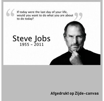 Allernieuwste.nl® Canvas Schilderij Steve Jobs Motivatie - 50 x 75 cm