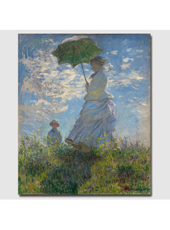 Allernieuwste.nl® Canvas Schilderij CLAUDE MONET: Madame Monet and her Son - 50 x 60 cm