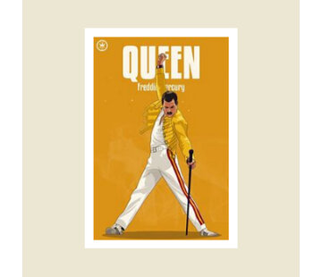 Allernieuwste.nl® Canvas Schilderij Freddie Mercury QUEEN - 50 x 70 cm