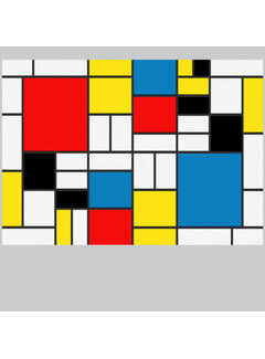 Allernieuwste.nl® Canvas Schilderij Pieter Cornelis Mondriaan De Stijl - 75 x 105 cm