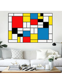 Allernieuwste.nl® Canvas Schilderij Pieter Cornelis Mondriaan De Stijl - 50 x 75 cm