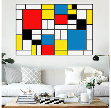 Allernieuwste.nl® Canvas Schilderij Pieter Cornelis Mondriaan De Stijl - 50 x 75 cm