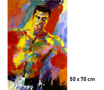 Allernieuwste.nl® Canvas Schilderij Bokslegende Muhammed Ali - 50 x 70 cm