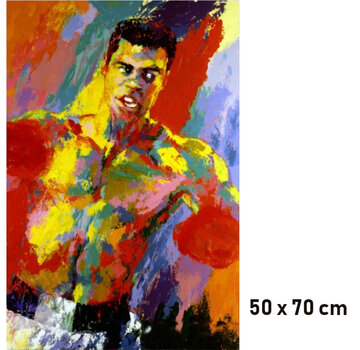 Allernieuwste.nl® Canvas Schilderij Bokslegende Muhammed Ali - 50 x 70 cm