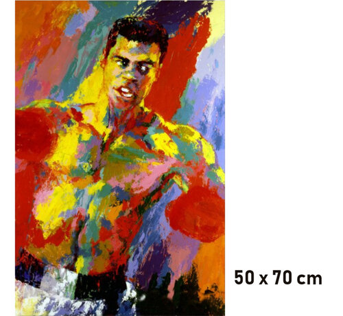 Allernieuwste.nl® Allernieuwste.nl® Canvas Schilderij * Bokslegende Muhammed Ali * - Moderne Kunst aan je Muur - Modern Art - Muhammad Ali - Kleur - 50 x 70 cm