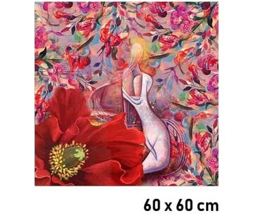 Allernieuwste.nl® Canvas Schilderij Modern Abstract Art Spray - 60 x 60 cm