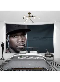 Allernieuwste.nl Wandkleed HipHop Rapper 50 Cent - 150 x 200 cm