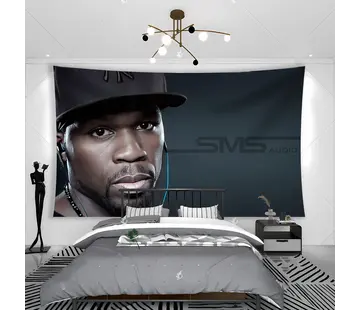 Allernieuwste.nl Wandkleed HipHop Rapper 50 Cent - 150 x 200 cm