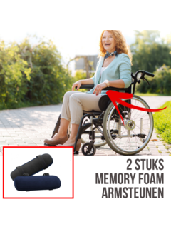 Allernieuwste.nl 2 STUKS Rolstoel Armsteunen - BLAUW