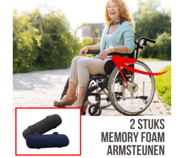 Allernieuwste.nl 2 STUKS Rolstoel Armsteunen - BLAUW