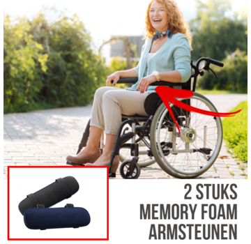 Allernieuwste.nl 2 STUKS Rolstoel Armsteunen - BLAUW