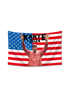 Allernieuwste.nl Wandkleed Kanye 2024 Amerikaanse Vlag - 70 x 100 cm