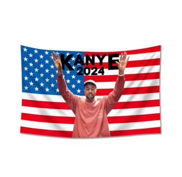 Allernieuwste.nl Wandkleed Kanye 2024 Amerikaanse Vlag - 70 x 100 cm