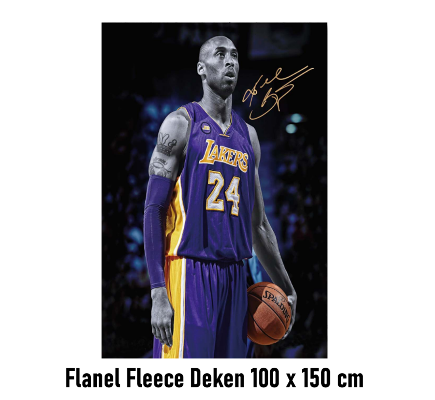 Allernieuwste.nl® Kobe Bryant Flanel Fleece Plaid Deken - Superzachte Flanellen Pluche Deken Flannel - Kobe Bryant - kleur 100 x 150 cm