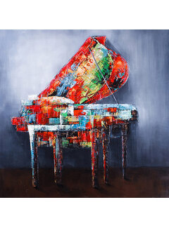 Nieuw Canvas Schilderij * Moderne Grafitti Piano * - Kunst aan je Muur - Abstract Grafitti - Kleur - 60 x 60 cm - Copy