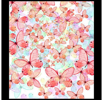 Allernieuwste.nl Canvas Schilderij Vlinders en Veel Vlinders - 50 x 60 cm