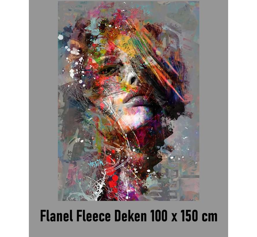 Allernieuwste.nl® Zelfstandige Vrouw Flanel Fleece Plaid Deken - Superzachte Flanellen Pluche Deken Flannel - Abstract - Kleur - 100 x 150 cm