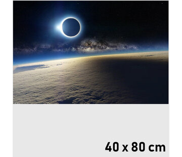 Allernieuwste.nl Canvas Schilderij Totale Zonsverduistering - 40 x 70 cm